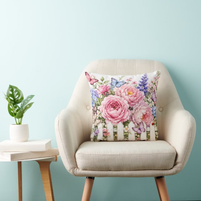 Hem inredning kudde fjäril blommor (Stol)