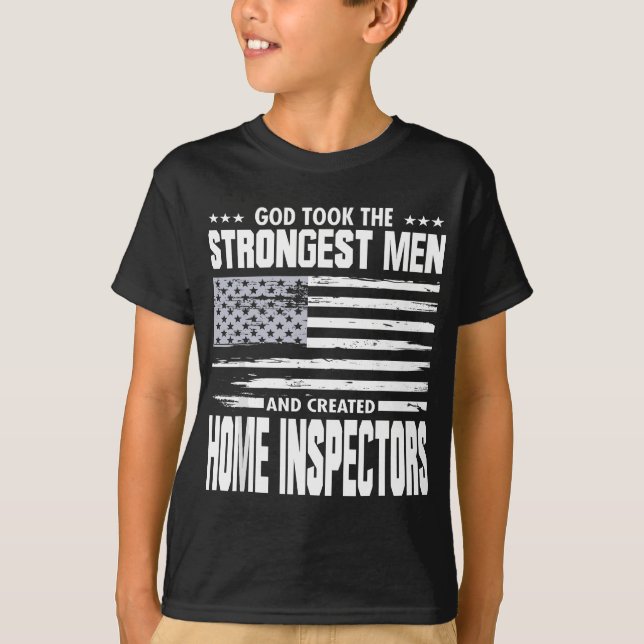 Hem Inspectors Union Worker Proud God T Shirt (Framsida)