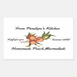 Hem-kanna-persiko-markering ditt namn Gift-etikett Rektangulärt Klistermärke