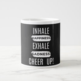 HEM/KÖK INHALERA OCH EXHALERA MUGGE FÖR UPPMUNTRAN JUMBO MUGG