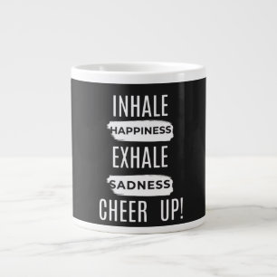 HEM/KÖK INHALERA OCH EXHALERA MUGGE FÖR UPPMUNTRAN JUMBO MUGG