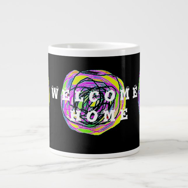 HEM KOMMER ATT VÄLKOMNA ART DECOR JUMBO MUGG (Framsidan)
