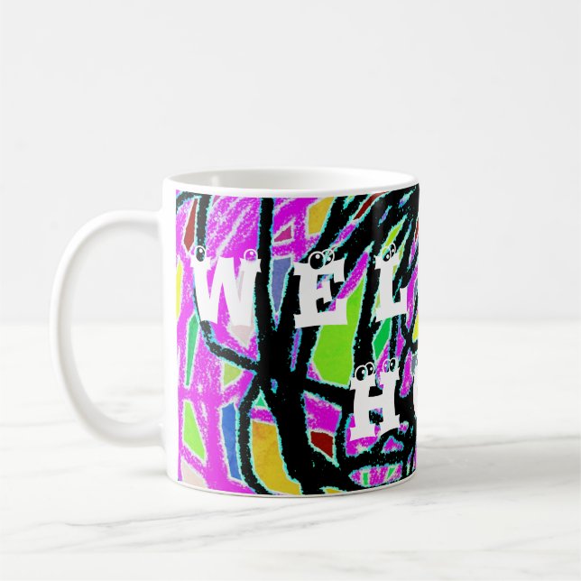 HEM KOMMER ATT VÄLKOMNA ART DECOR KAFFEMUGG (Vänster)