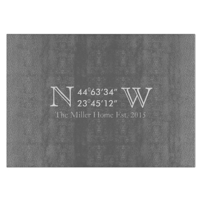 Hem- koordinerad Glass skärbräda för GPS (Framsidan)