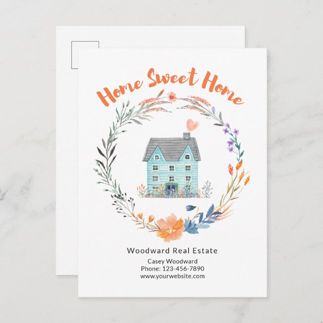 Hem Ljuva Hem Tack Köpare Hemmets Stilikoner Vykort (Fram/baksida)