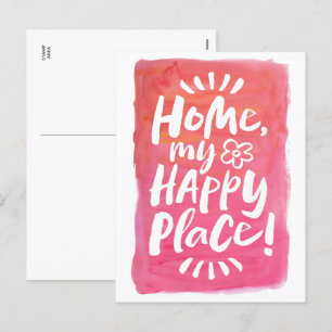 HEM Lycklig Ställe! Homebody - Rosa Helg Vykort