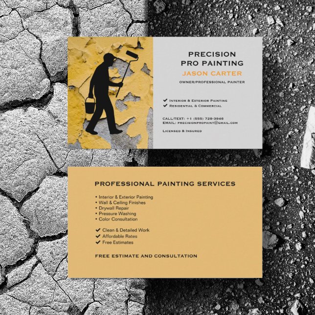 Hem målare Målnings entreprenör Pro tjänst Visitkort (Personalize your business card details)