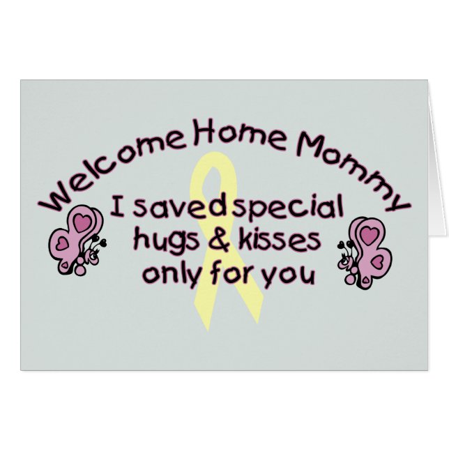 Hem- mammor för välkomnande hälsningskort (Framsidan Horizontal)