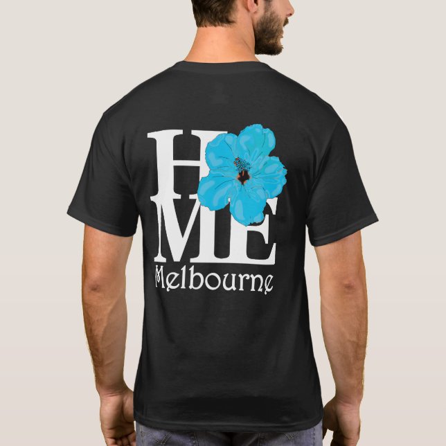 HEM Melbourne Blue Hibiscus (bakre tryck) T Shirt (Baksida)