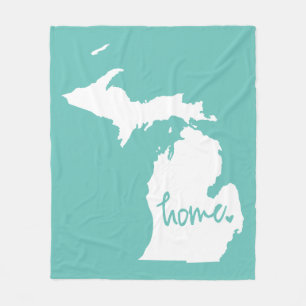 Hem- Michigan beställnings- färg Fleecefilt