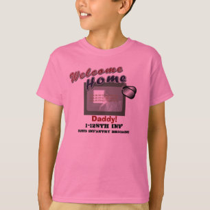 Hem- militärt beställnings- foto för välkomnan t-shirt