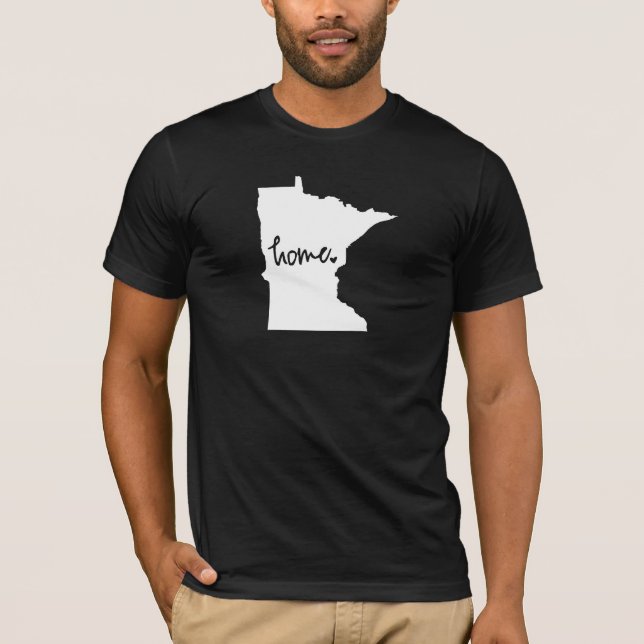 Hem- Minnesota beställnings- färg Tee Shirt (Framsida)