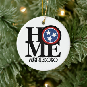 HEM Murfreesboro TN Stone Coaster Julgransprydnad Keramik