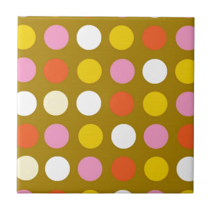 Hem och företag, ljusa färg polka dots. kakelplatta