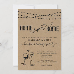 Hem- och hemsöt, hem- och daghem, hemlig uppvärmni inbjudningar