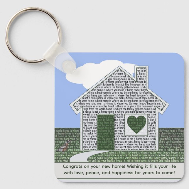 Hem och hjärta för nya husägare nyckelring (Framsida)