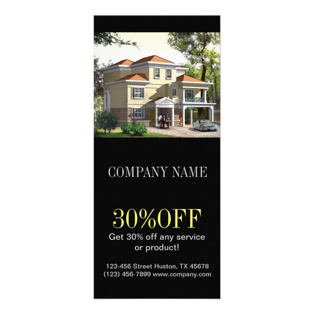 Hem- omdana fastighetsmäklare för reklamkort (Framsidan)