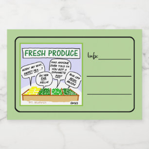 Hem- på burk för rolig ny grönsaktecknad mat etiketter