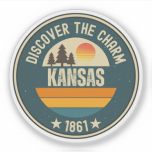 Hem på Range - Kansas Vacker present Klistermärken
