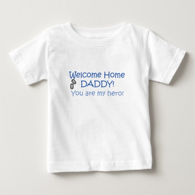 Hem- pappa för välkomnande t-shirt (Framsida)
