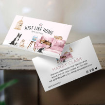 Hem Pet Sitta Watercolor Mysigt Home Rosa Couch