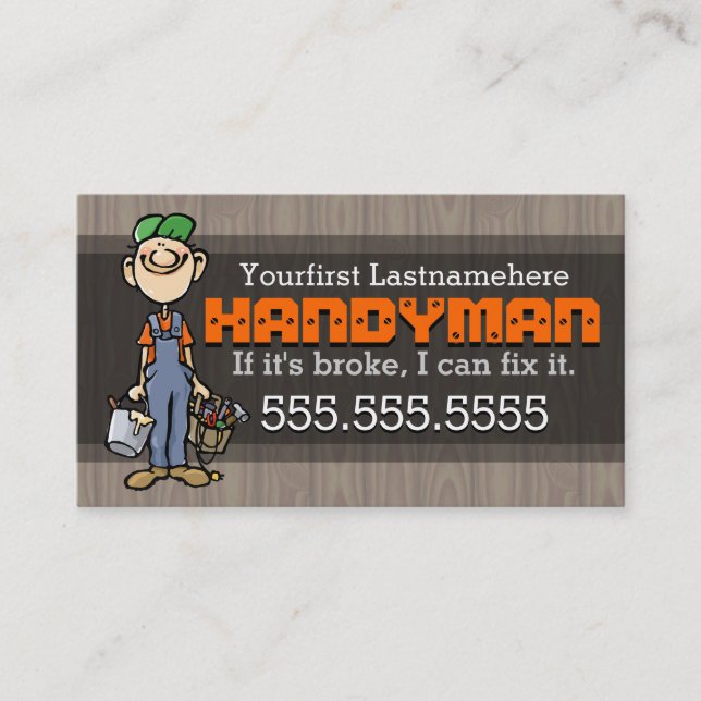 Hem- Repair.Handyman.Remodeling.Carpenter.Painter Visitkort (Framsida)