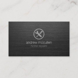 Hem Repor HandymanVerktyg Ikon Mörk Brushed Metall Visitkort