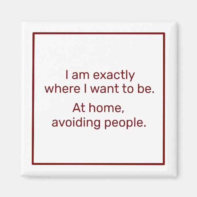 Hem (röd) magnet (Framsidan)