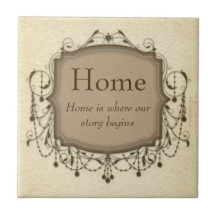 Hem, Sentimental Message Chandelier Tile Plaque Kakelplatta
