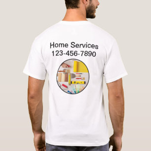 Hem Services Business Logotyp Work Shirts T Shirt