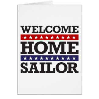 Hem- sjöman för välkomnande hälsningskort