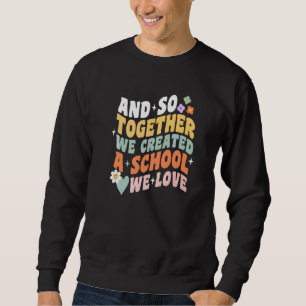 Hem Skola Vi Älskar Groovy Hemundervisning Mamma L Lång Ärmad Tröja