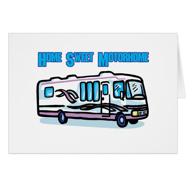 Hem- söta Motorhome Hälsningskort (Framsidan Horizontal)