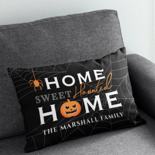 Hem Söta Spökiga Hem Anpassat Halloween Prydnadskudde