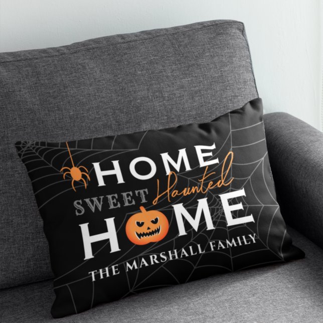 Hem Söta Spökiga Hem Anpassat Halloween Prydnadskudde (Skapare uppladdad)