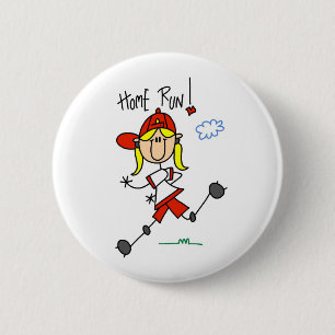 Hem- springa! Stick figur knäppas Knapp