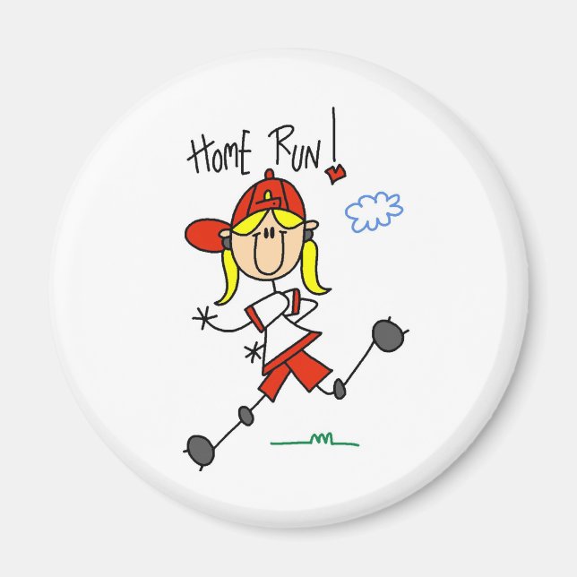 Hem Springa! Stick figur Magnet (Framsidan)