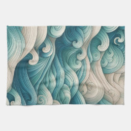 Hem Studio Ocean Wave Swirl Kökshandduk