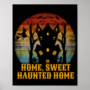 HEM SVEET HAUNTED HOME roligt halloween Poster