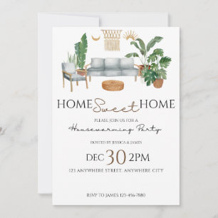 Hem Sweet Home House Warming Party Inbjudningar