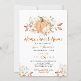 Hem Sweet Home Rustic Pumpkin House Warming Party Inbjudningar