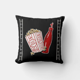 Hem- teaterdekorativ kudde med Popcorn