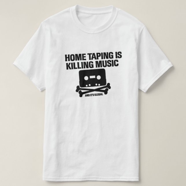 HEM- TEJPA ÄR DÖDANDE MUSIK TEE SHIRT (Design framsida)