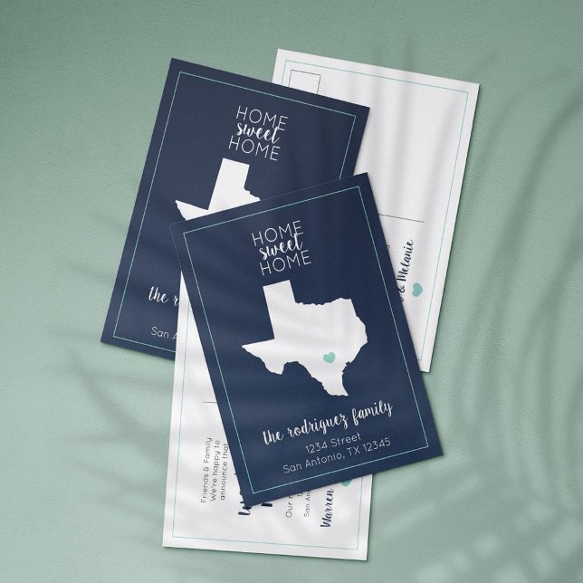 Hem - Texas Flytta Meddelande Vykort (Skapare uppladdad)