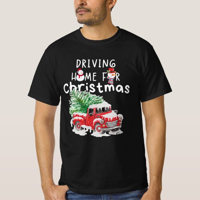 Hem till jul, God jul, jul  T Shirt (Framsida)