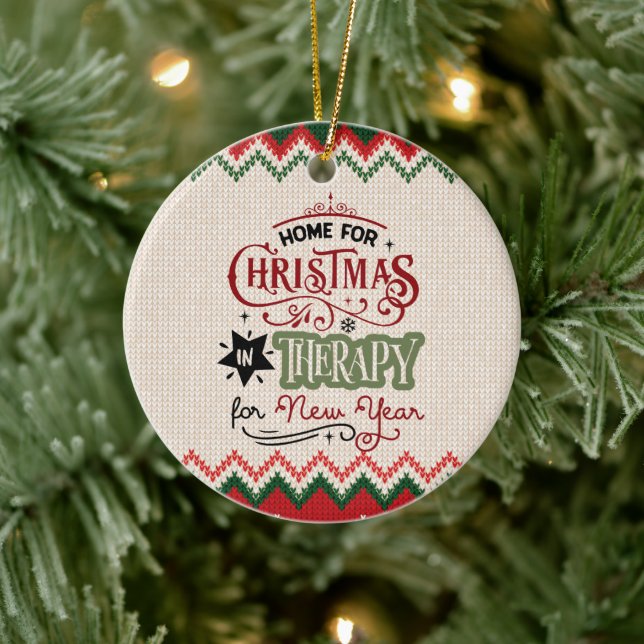 Hem till jul, i terapi till nyår julgransprydnad keramik (Träd)