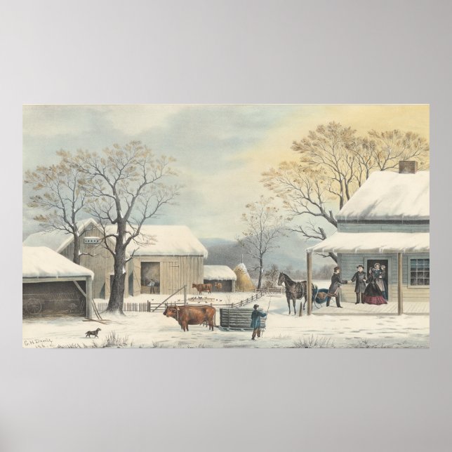 Hem till Thanksgiving - GH Durrie Fine Art Poster (Framsidan)