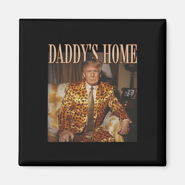 Hem Trump Shirt Trump 2024 Leopard Funny Maga Magnet (Framsidan)