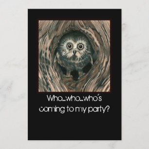 "Hem- ugglainbjudningar i för ett hål" Inbjudningar