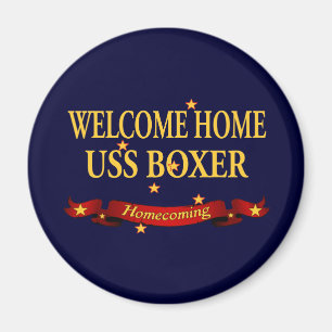 Hem- USS boxare för välkomnande Magnet